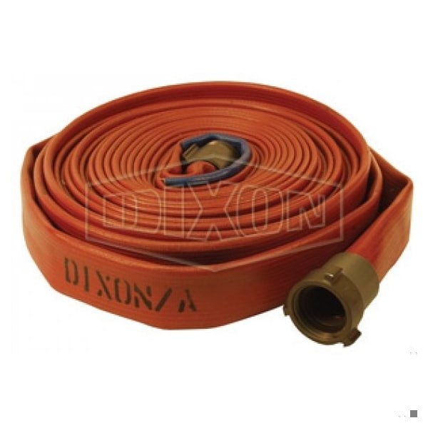Light Duty Fire Hose, 1-1/2 in, NPSH, 100 ft L, 225 psi Working, Aluminum, Domestic